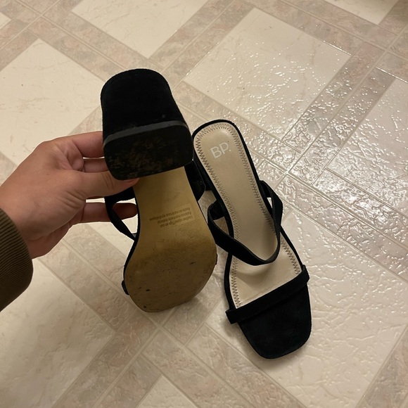 BP Black Block Heel Strappy Sandal - 7.5 - Picture 5 of 6